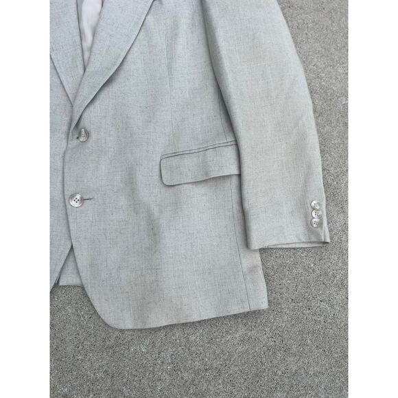 Vintage Haggar Tan Beige Two Button Tailored Blazer Size 44 American USA - Picture 3 of 6